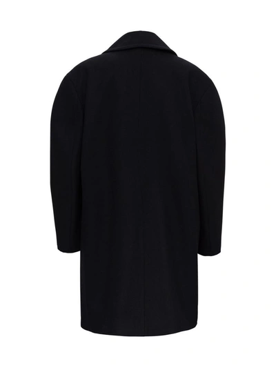 Shop Givenchy Double-breasted Wool Coat In Black
