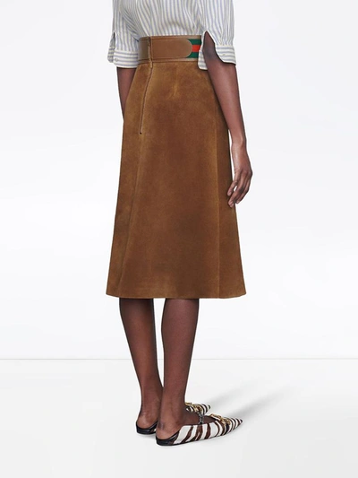 Shop Gucci Skirts Brown