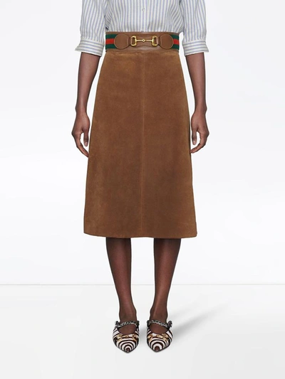 Shop Gucci Skirts Brown