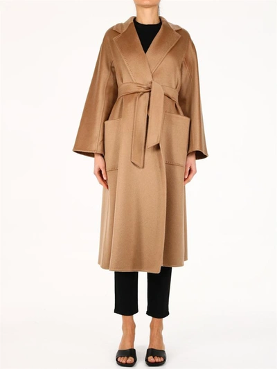 Max Mara Labbro Coat In Cachemire In Beige | ModeSens