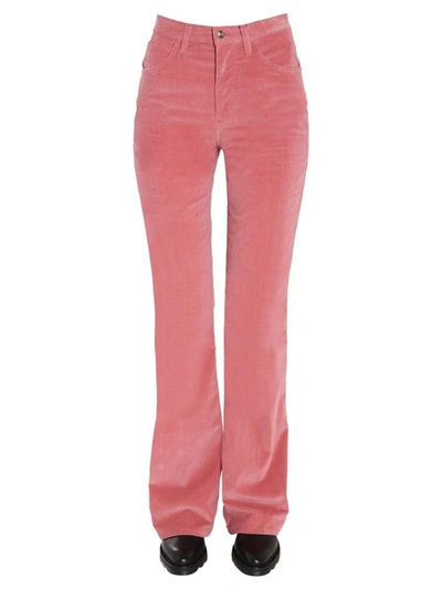 Shop Etro Flared Trousers In Pink