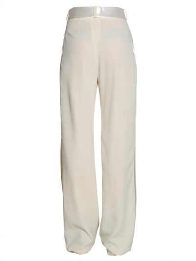 Shop Lanvin Tuxedo Trousers In White