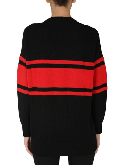 Shop Versace Crew Neck Sweater In Black