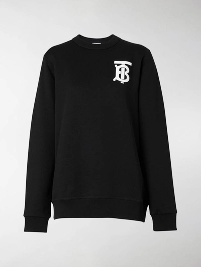 Shop Burberry Jersey Dryden Sweatshirt In Black