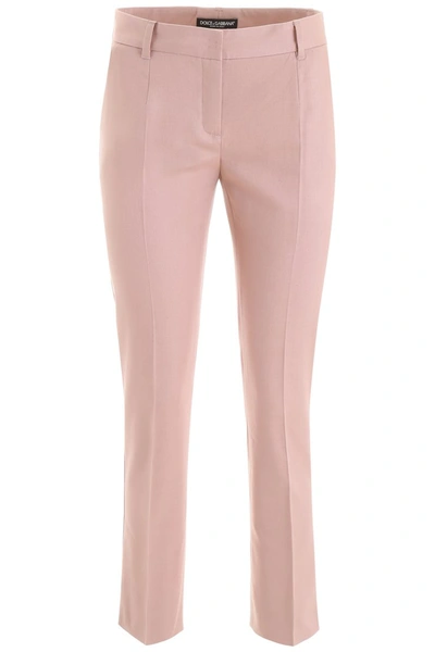 Shop Dolce & Gabbana Kate Cropped Trousers In Rosa Antico