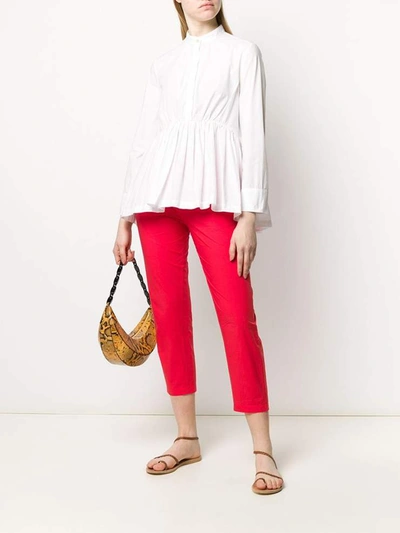 Shop Erika Cavallini Semi-couture Trousers Orange