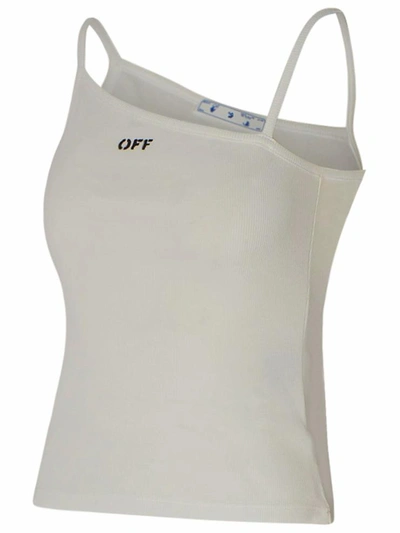 Shop Off-white Top Basic Ribbed Bianco In White