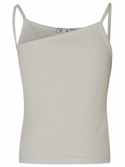 Shop Off-white Top Basic Ribbed Bianco In White