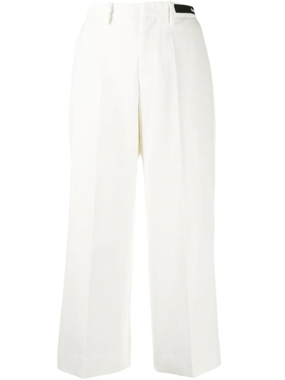 Shop Moncler Trousers White