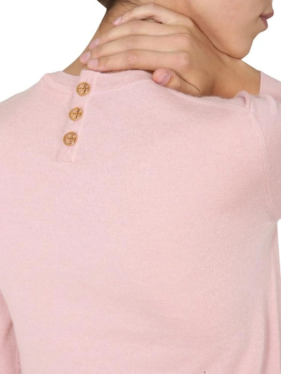 Shop Tory Burch Crew Neck Sweater In Pink