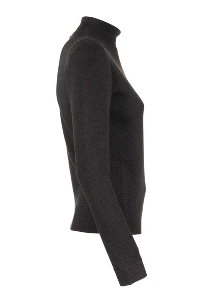 Shop Agnona Wool Turtleneck In Grey