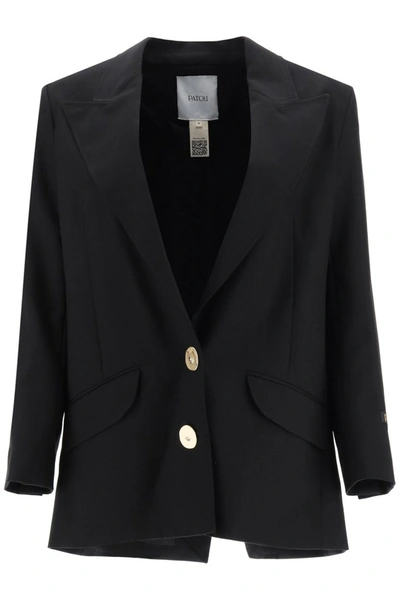 Shop Patou Wool Jacket With Jewel Buttons In Black