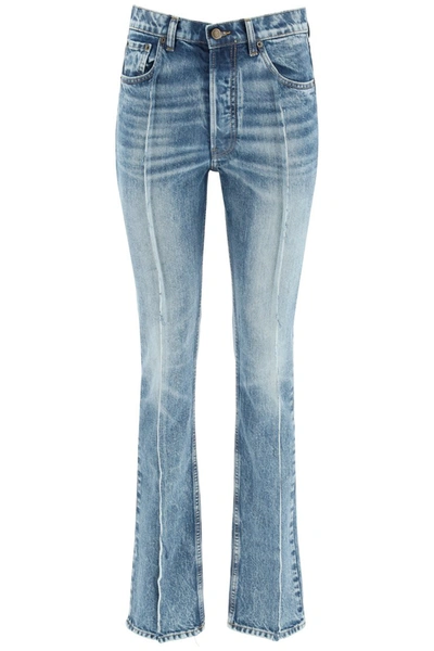 Shop Maison Margiela High Waist Slim Jeans In Blu Denim Recycled