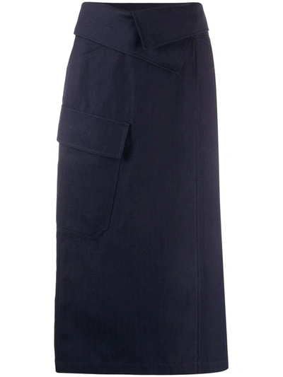 Shop Kenzo Skirts In Bleu Marine