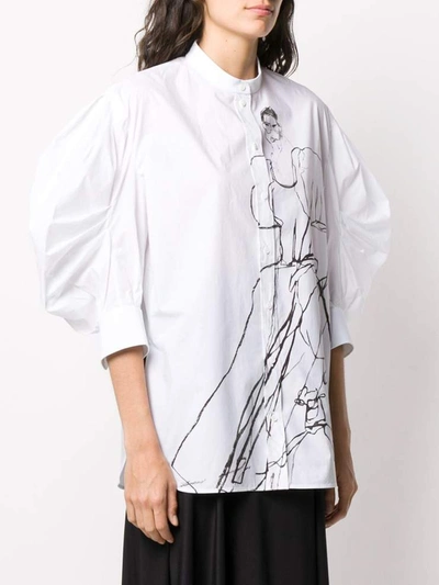 Shop Alexander Mcqueen Shirts In Bianco