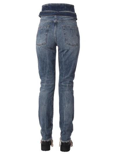 Shop Ben Taverniti Unravel Project "spray Corset" Jeans In Denim