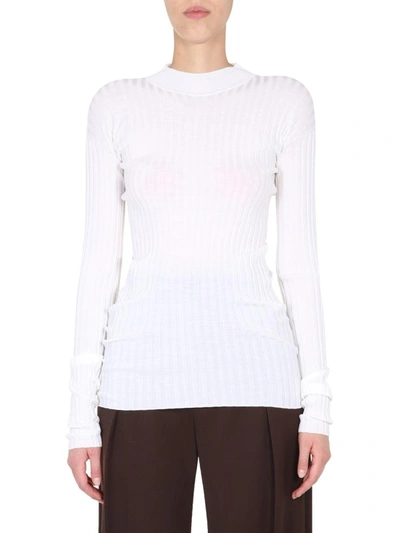 Shop Bottega Veneta Turtleneck Sweater In White