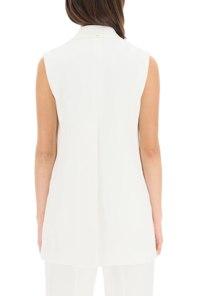 Shop Sportmax Double-breasted Waistcoat In Burro