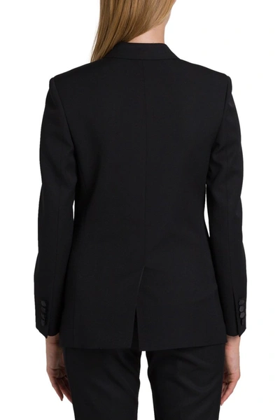 Shop Saint Laurent Double Breasted Jacket In Black