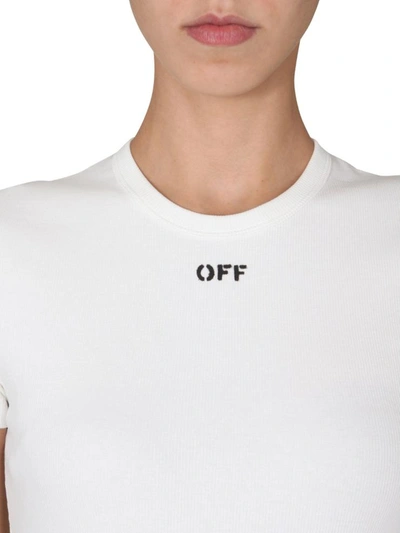 Shop Off-white Fitted T-shirt In White