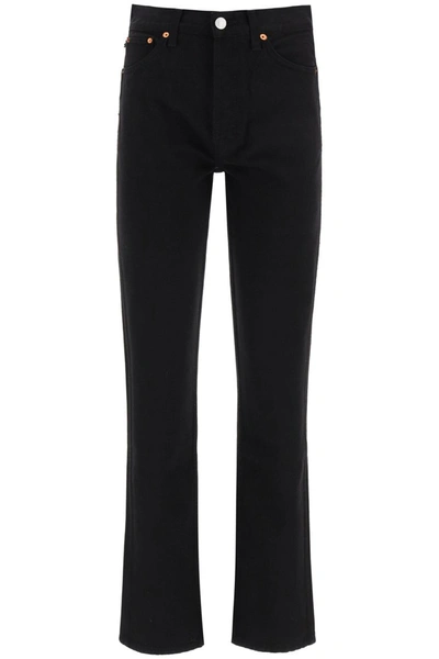 Shop Re/done High Rise Loose Jeans In Black