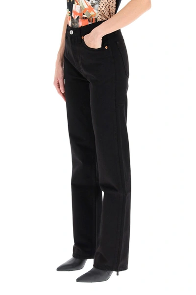 Shop Re/done High Rise Loose Jeans In Black