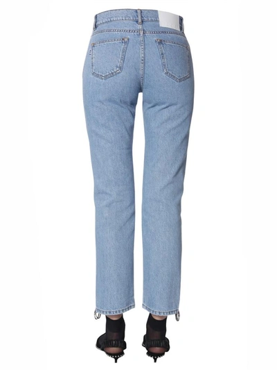 Shop Msgm Slim Fit Jeans In Blue