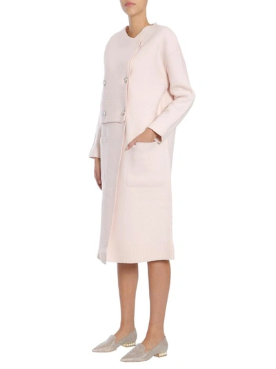 Shop Proenza Schouler Double Breasted Coat In Pink