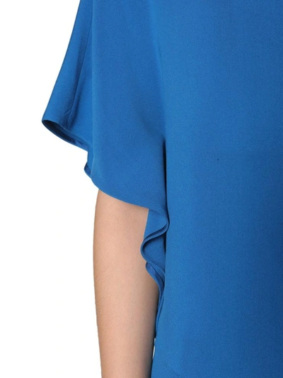 Shop Lanvin Asimmetrico Dress In Blue