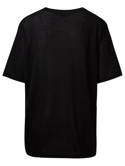 Shop Saint Laurent T-shirt Stampa Nera In Black