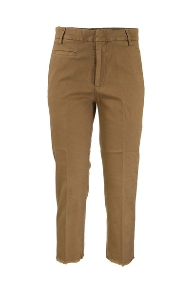 Shop Dondup Ariel Chinos Trousers In Honey