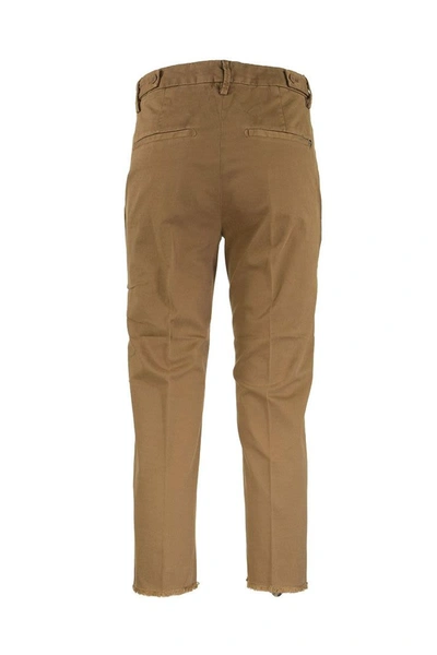 Shop Dondup Ariel Chinos Trousers In Honey