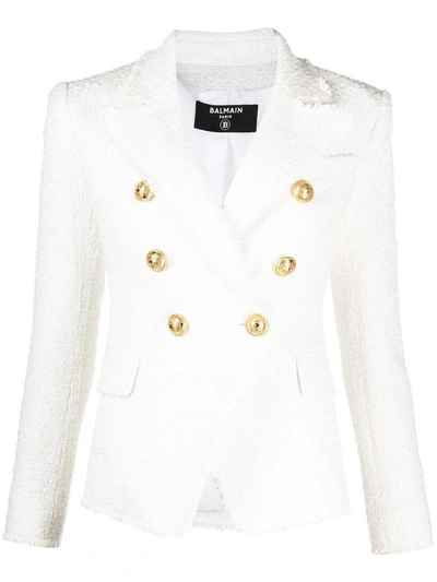 Shop Balmain Jackets White