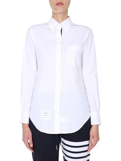 Shop Thom Browne Down Button Shirt In White