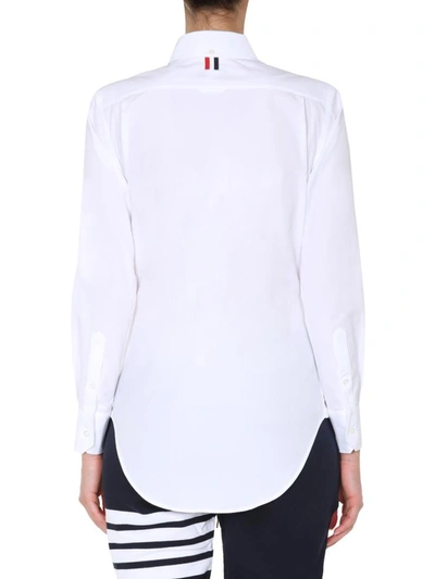 Shop Thom Browne Down Button Shirt In White