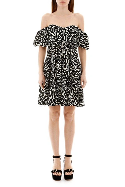 Shop Pinko Zebra Print Mini Dress In Crema Nero