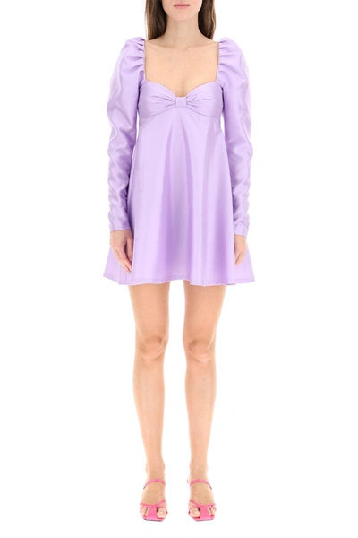 Shop Wandering Satin Mini Dress In Lilac