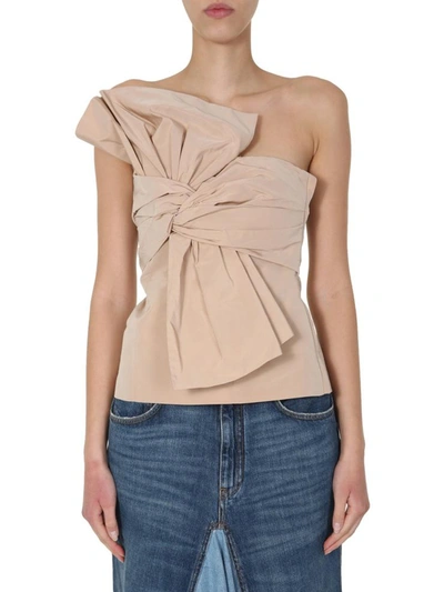 Shop Givenchy Bustier With Bow In Beige