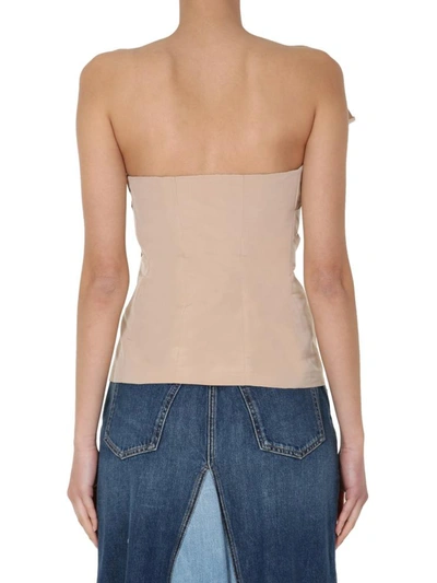 Shop Givenchy Bustier With Bow In Beige