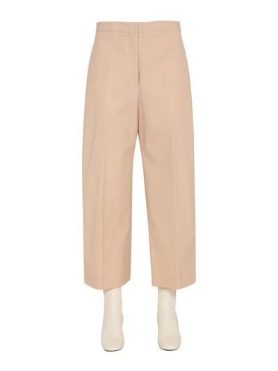 Shop Jil Sander Cropped Trousers In Pink