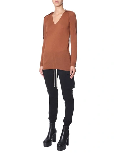 Shop Rick Owens "zionic" Sweater In Brown