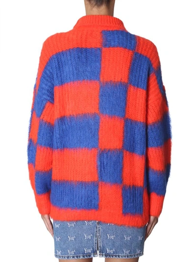Msgm Crew Neck Sweater In Orange