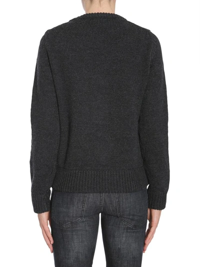 Shop Dsquared2 Round Collar Sweater In Charcoal