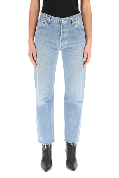 Shop Re/done High Waist Jeans In Indigo