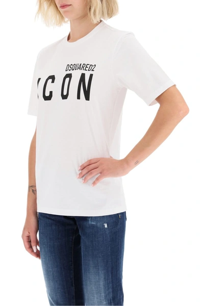 Shop Dsquared2 Icon Print T-shirt In White