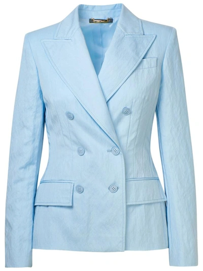 Shop Alberta Ferretti Light Blue Blazer