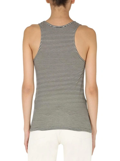 Shop Saint Laurent Round Neck Tank Top In Multicolour