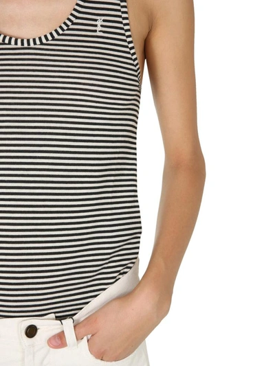 Shop Saint Laurent Round Neck Tank Top In Multicolour