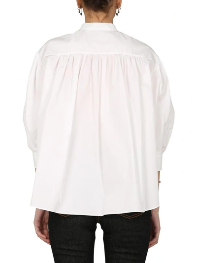 Shop Alexander Mcqueen Cotton Poplin Shirt In White