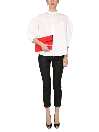 Shop Alexander Mcqueen Cotton Poplin Shirt In White